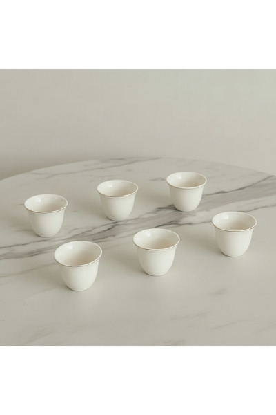 Generic Layali Noor 6-Piece Kahwa Cup Set - 80 ml