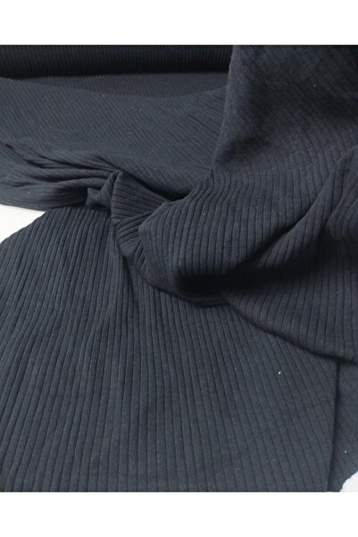 Kumaş Parça Ribbed Knit Knitted Pieces in Black Color (Width 130 cm X Length ...