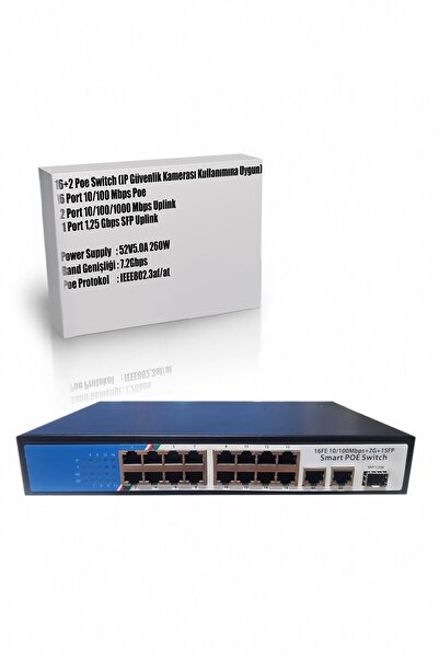 cnsvision 16+2 Gigabit PoE Switch + 1 Port SFP – Yüksek Performanslı Ağ Çözümü