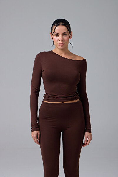 LE POLE SERENE - ASİMETRİK TEK OMUZ DETAY T-SHIRT