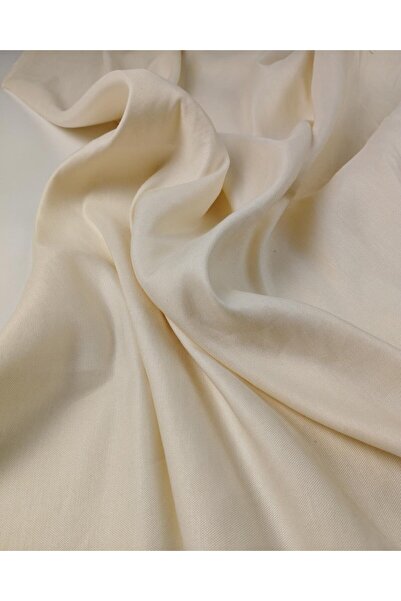 Kumaş Parça Linen Viscose Fabric in Cream Color (Width 130 cm X Length 310 cm)