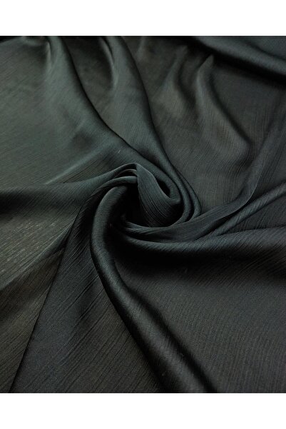 Kumaş Parça Yoryo Satin Chiffon in Black Color (Width 160 cm X Length 215 cm)