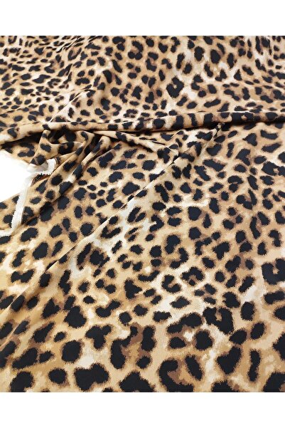 Kumaş Parça فيسكون ماروكين بنقشة الفهد (العرض 150 سم × الطول 220 سم)