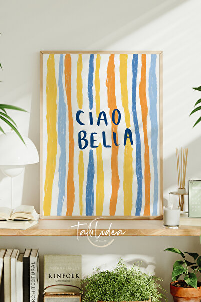 tablodea Ciao Bella Yazılı İtalyan Stil Mutfak Tablosu TD Şık İtalyan Stil Ka...