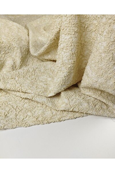 Kumaş Parça Knitted Fabric in Cream Beige Colors (Width 150 cm X Length 300 cm)
