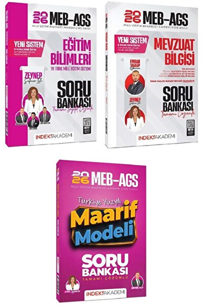 İndeks Akademi YENİ AGS SİSTEMİ - 2026 MEB-AGS Eğitim Bilimleri + Mevzuat Bil...