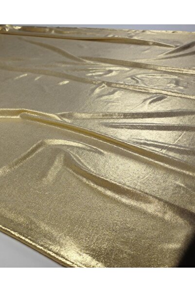 Kumaş Parça Gold Leaf Ribbed Knit Jersey (Width 110 cm X Length 200 cm)
