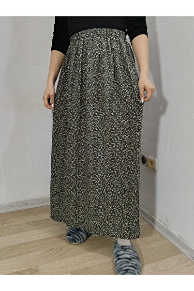 hoaryage Elastic Waist, Vivid Colorful Patterned Viscose Press Fabric Maxi Le...