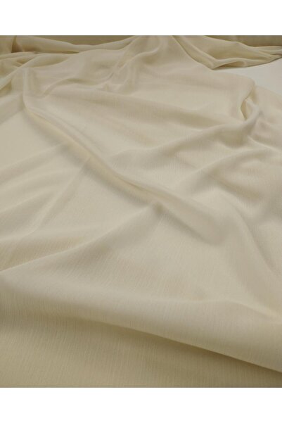 Kumaş Parça Krem Bej Arası Renkte Krinkıl Şifon En: 160 cm