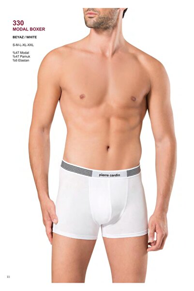 Pierre Cardin Erkek Likralı Pamuklu Modal Kumaş Tekli Boxer