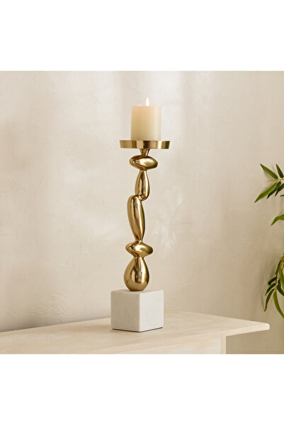 Home Box حامل شموع عمودي مزخرف من كازا لوكس - 11×11×38 سم