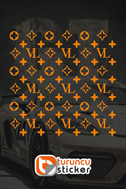 Turuncu Sticker Vl Pattern Coating Sticker Label 20X20 cm - Vehicle - Motor -...
