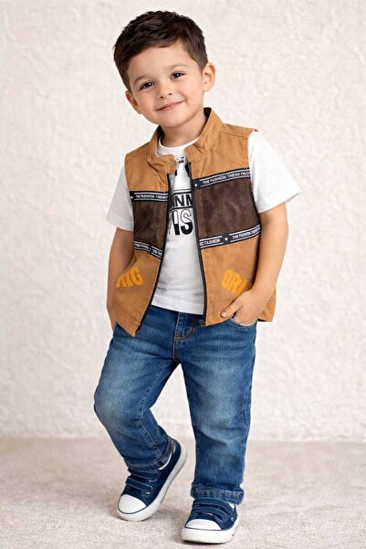 krm kerem bebe طقم فيست طقم للأولاد مكون من 3 قطع مع بنطلون جينز