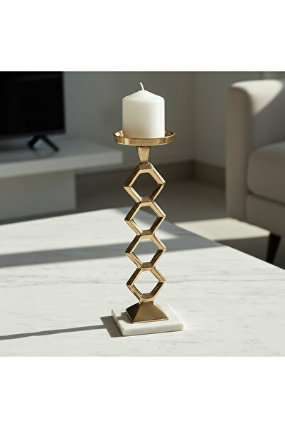 Generic حامل شموع عمودي مزخرف من كازا لوكس - 13 × 11 × 38.5 سم