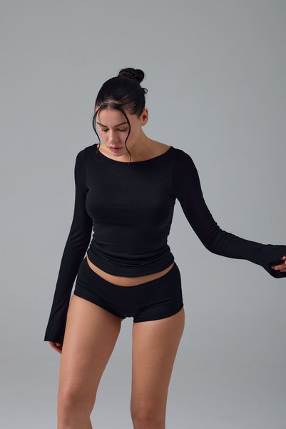 LE POLE Hoflich - Boat Neck Flare Sleeve T-Shirt