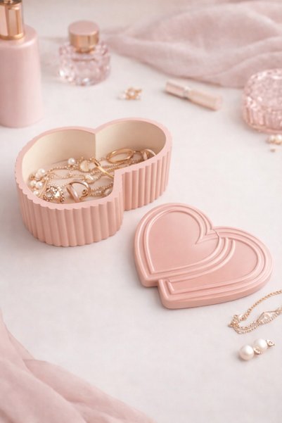 Sabletscrafts Handmade Heart Shaped Jewelry Box |   Valentine's Day Special Romantic Gift |   Decorative Box