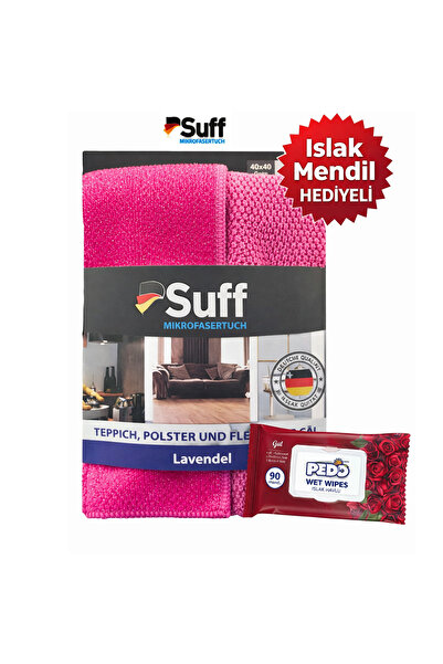 Suff Lavanta Yoğun Tırtıklı - Telli Koltuk / Halı Mikrofiber Bez (40X40CM)