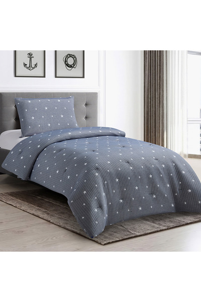 Home Box طقم لحاف مفرد من قطعتين من القطن والبوليستر بنقشة الجاكار من توم ستا...