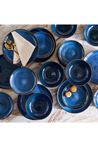 Home Box طقم عشاء إليجينزا رياكتيف مكون من 18 قطعة - يكفي 6 أشخاص