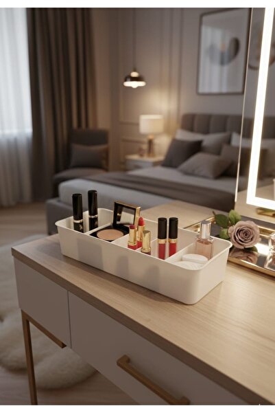 HomeBasics Makeup Organizer Work Desk Organizer Plastic 1 Piece