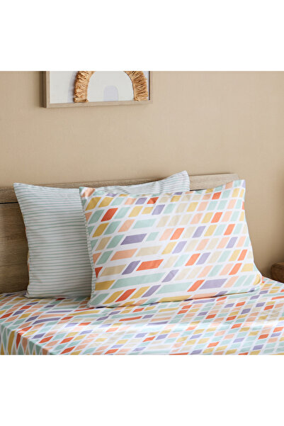 Generic طقم غطاء وسادة من قطعتين من الألياف الدقيقة من نورا بريزم - 50 × 75 سم