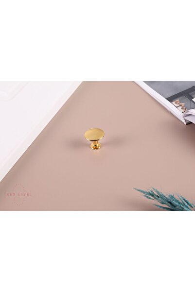 Red Level Düz Yuvarlak Altın Düğme Kulp Modelleri Dolap Çekmece Mobilya Mutfa...