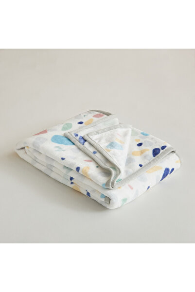 Home Box Joy Clyde Printed Flannel Fleece Blanket with Piping - 120x160 cm