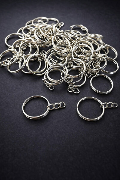 etxShop Keychain Ring with Chain and Attachment (100) Pieces Keychain Hobby E...