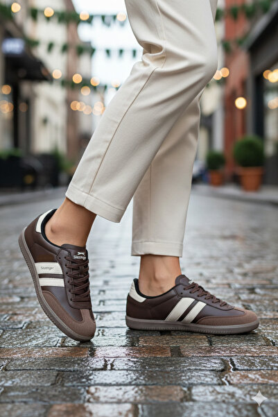 Slazenger India I Women's Men's Unisex Sneaker Casual Sports Shoes Brown / Beige