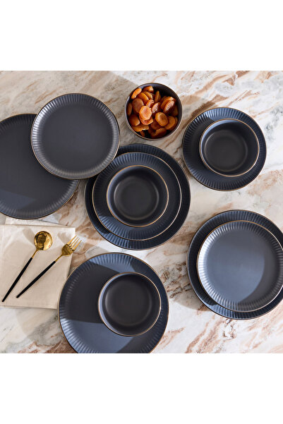 Home Box Elegenza Embossed 12-Piece Dinner Set - Serves 4