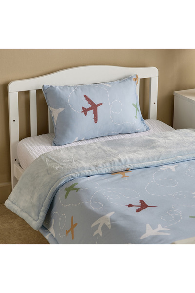 Home Box Tom Plane 2-Piece Toddler Comforter Set - 100x140 cm
