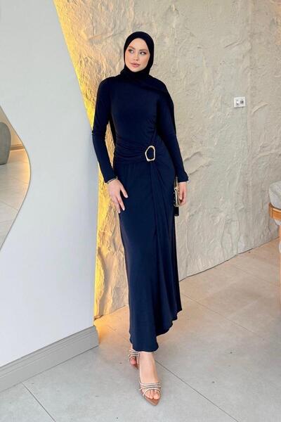 Şulemoda Giyim Rochie Hiva cu cataramă, albastru marin