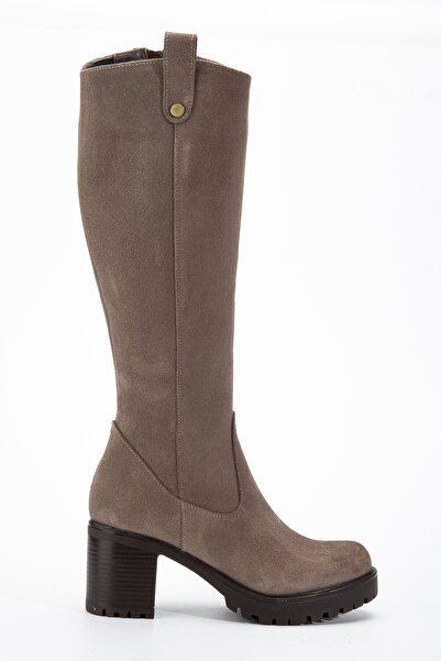 Elile Shoes Hakiki Deri 36 Numaradan 41 Numaraya Kadar Kadın Kışlık Süet Çizme