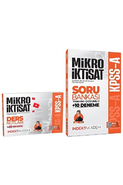 İndeks Akademi 2026 KPSS A Grubu Mikro İktisat Video Ders Notları + Soru Bank...