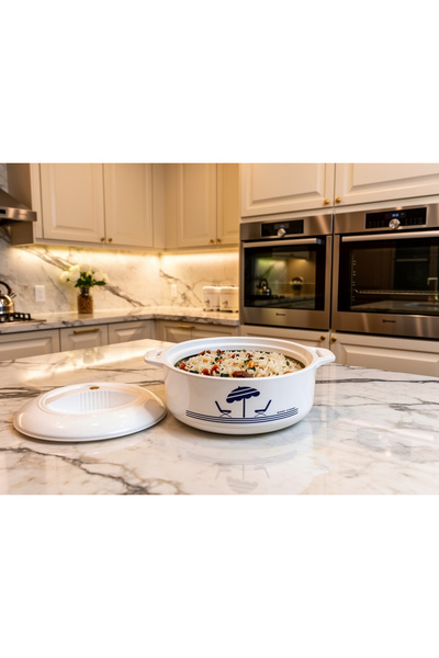 Generic Jumbo King White Hotpot 2500ml (2.5L) | Insulated Stainless Steel, Ke...