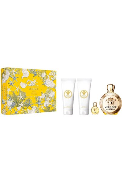 Versace Set cadou Eros Pour Femme, Apă de parfum, 100ml + 5ml, Gel de duș, 10...