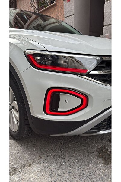 Volkswagen T-Roc Alt Üst Far Sticker Set Kırmızı