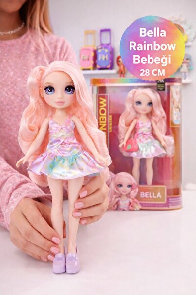 TOYFEST Rainbow High Bella Pembe Moda Bebek 28 Cm Hareketli Eklemli Şık Elbis...