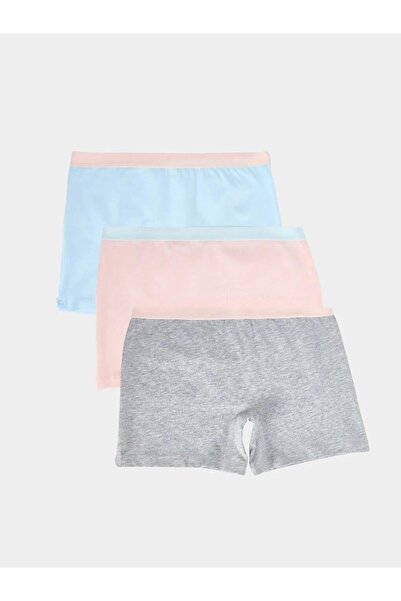 LC Waikiki Сини момичешки боксерки, 3 броя в кутия (размер 6)