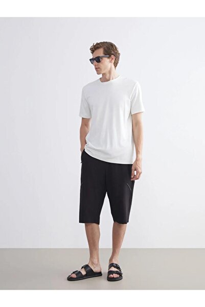 LC Waikiki Black Knee-Length Men's Swim Shorts (S6)