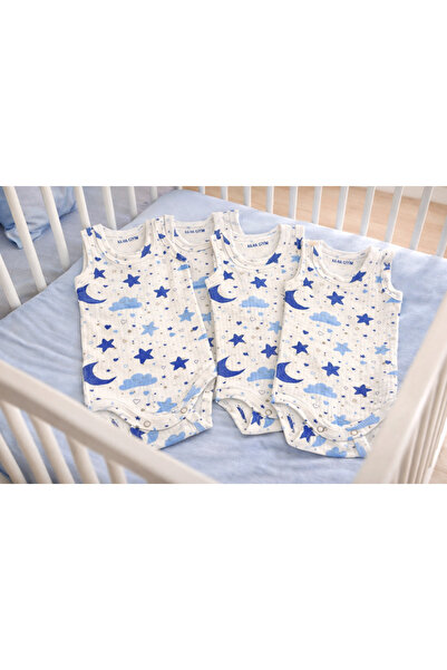 KA-HA Giyim %100 Pamuklu /4'lü Çıtçıtlı Bebek Body Zıbın /Hayvanlı/ Pamuklu Bebek Atlet / Bebek Çıtçıtlı/Organik