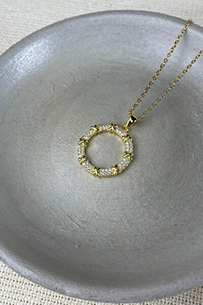 Brethils Tiff.Co Xoxo Necklace Steel Zircon Stone Non-Tarnishable 45 cm Shipp...