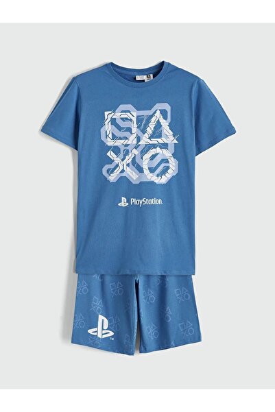LC Waikiki Set de pijamale cu pantaloni scurți cu imprimeu Playstation pentru...