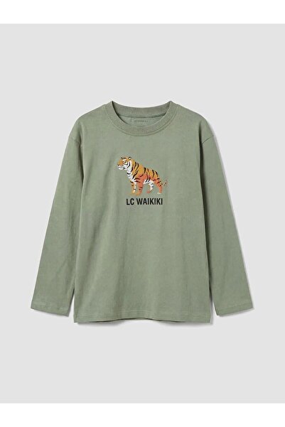 LC Waikiki Зелена тениска с велосипедна яка за момчета, 3 броя в пакет (S6)