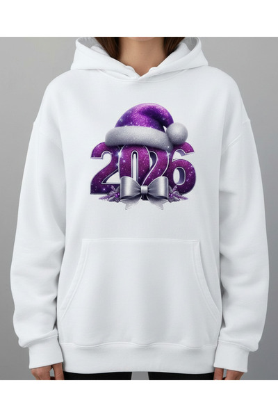 Eritqaa هدية رائعة للعام الجديد: سترة بيضاء بقلنسوة على شكل ندفة ثلج مبتسمة