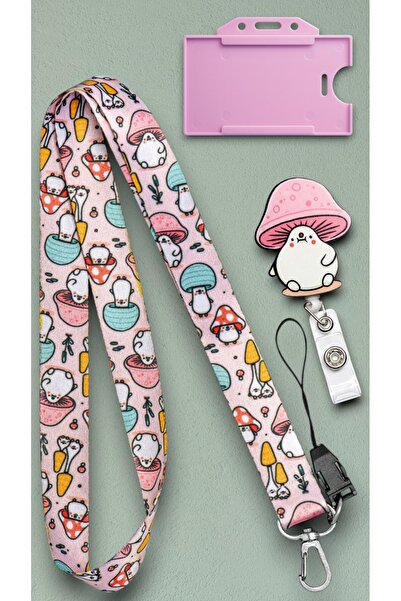 chic crazze حبل تعليق للرقبة بتصميم الفطر، حبل تعليق للهاتف، مجموعة من 3 قطع ...