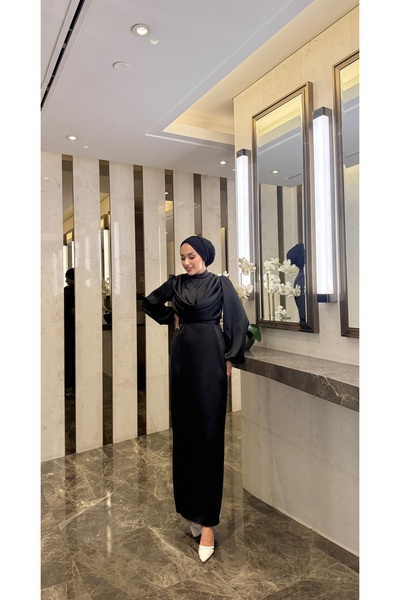 moda zeynaa ÖNÜ DAGAJE DETAYLI TESETTÜR ABİYE