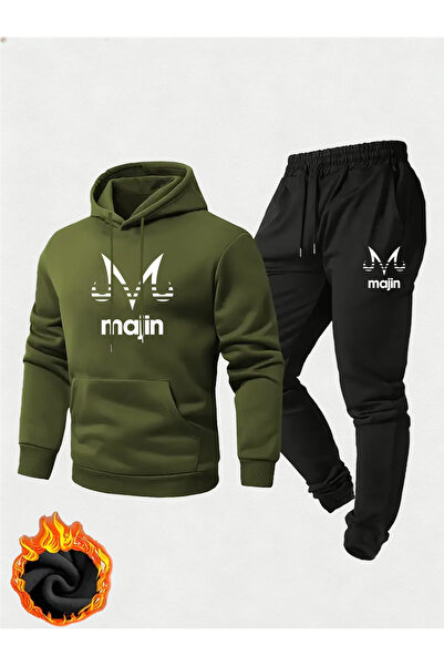 ALEYZA MODA Printed Top and Bottom Tracksuit Set Oversize Hooded