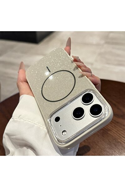 EDELFU متوافق مع iPhone 17 PRO - غطاء حماية من السيليكون بتصميم لامع وفضي متو...