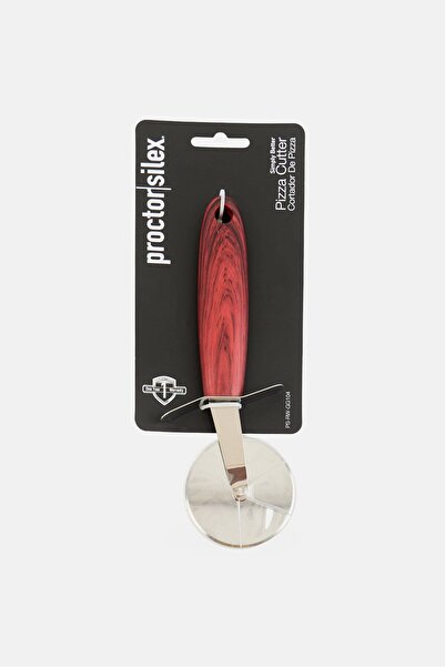 Proctor Silex Stainless Steel Pizza Cutter With Wooden Handle, Brown